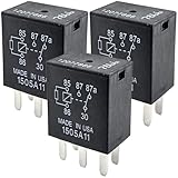 3-Pack 12077866 12V DC 30A SPDT Automotive Relay – 5-Pin Design, Compatible with Ford Transit/Chevy Silverado – Fixes P069E & Door Lock Failures