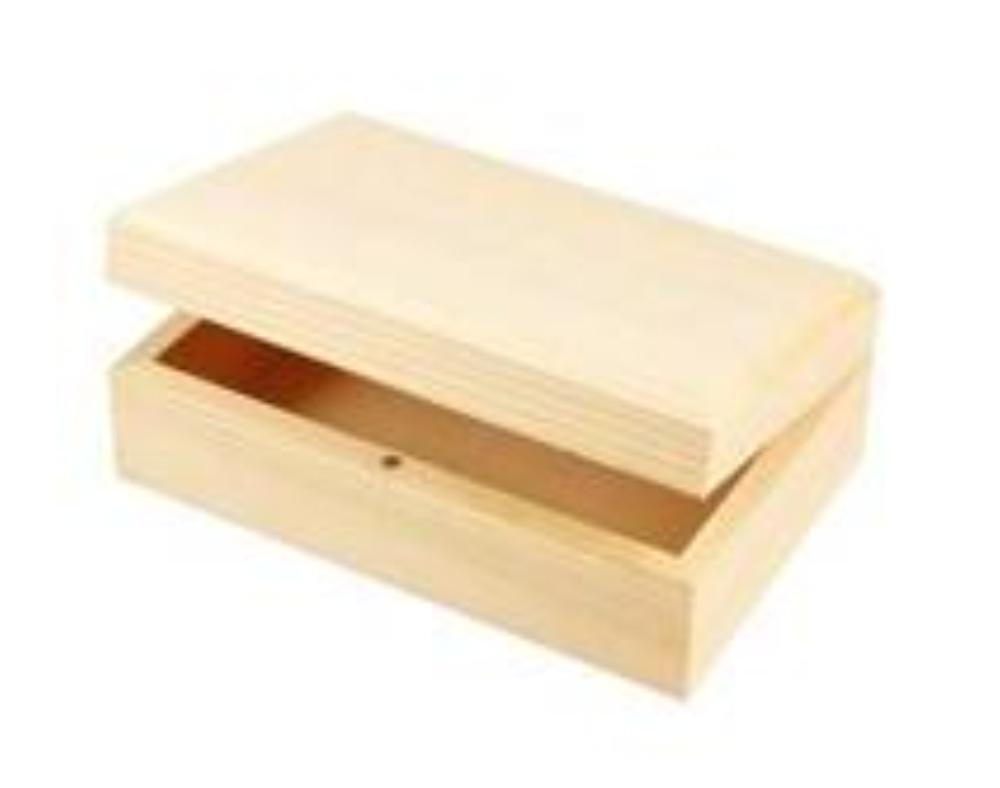 Wood Jewellery or Trinket Box to Decorate 14x9x5cm | Wooden Boxes for Crafts