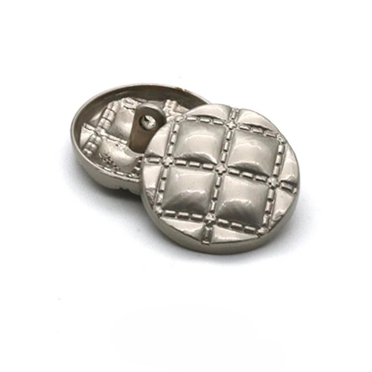Metalowe guziki do marynarek, Zestaw 20 18-25 mm złotych i srebrnych guzików z metalowym trzonkiem do majsterkowania naprawy mody(20pcs/Silver,36L=23.0MM)