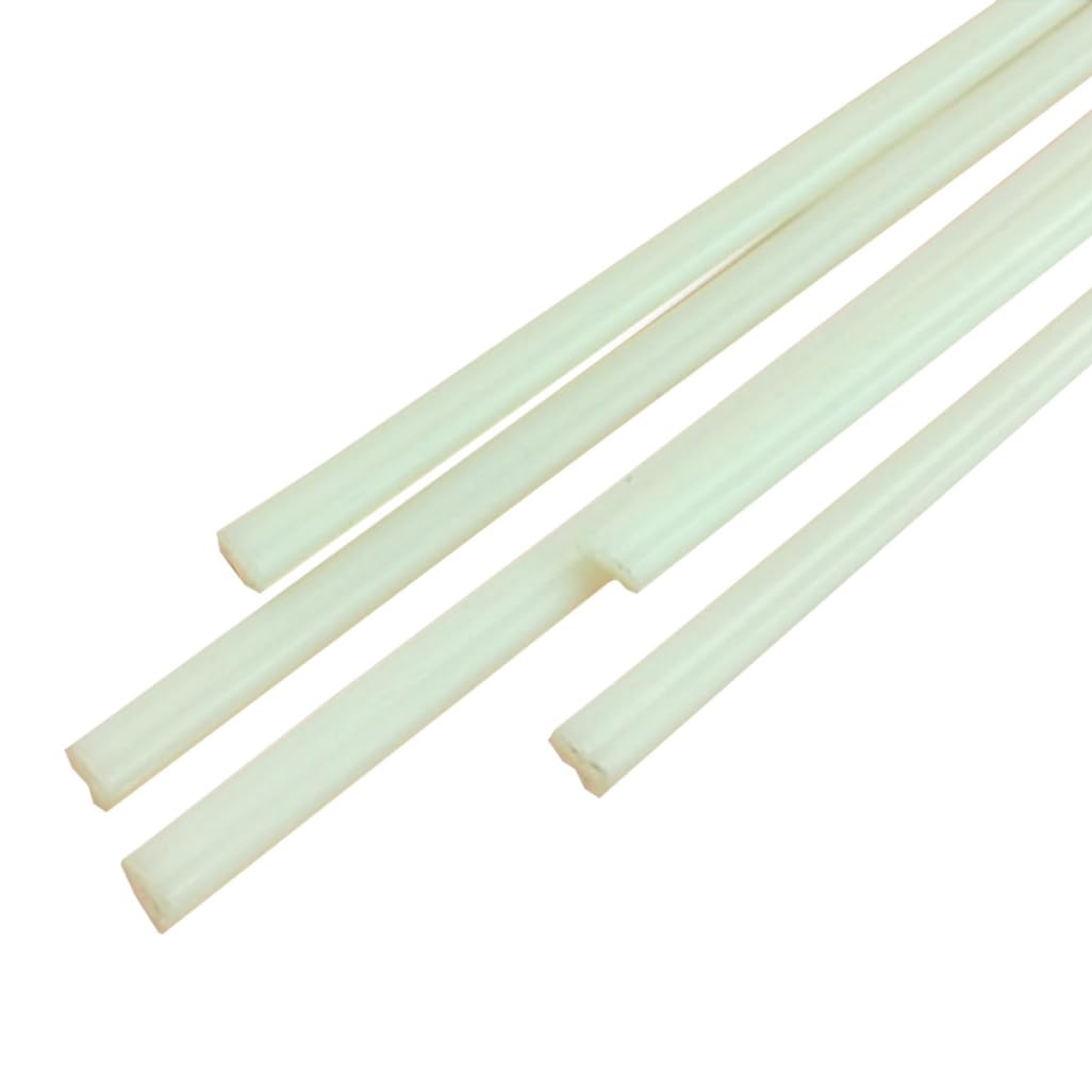 BDMRY Plastic Welding Rods,Plastic Welder Strips,Sticks ABS Rod 5Pcs White,Width* Thickness:5mm*2.5mm Length:1meters Beige