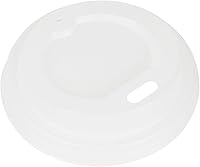 Vista 6 de Restaurantware Tapa de taza de café renovable, 4 oz, blanco - plástico PLA