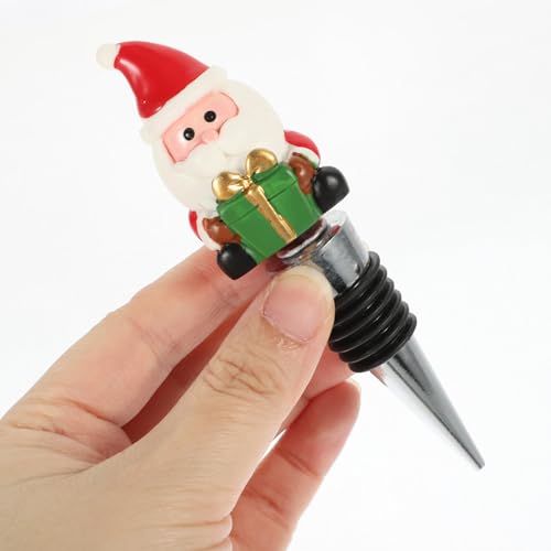 Tapones para botellas de vino de Navidad DOITOOL decorativos y reutilizables 4