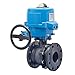 Bonomi North America M8E766001-003-4 4" Direct Mount 2-Way, Carbon Flange Ball Valve & 100-240VAC On/Off Electric Actuator
