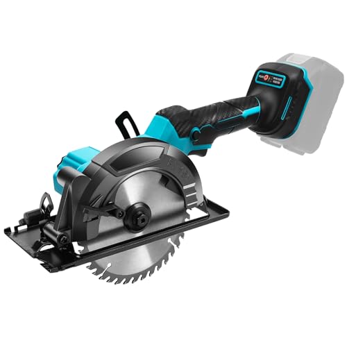 6“ Akku Handkreissäge Kompatibel mit Makita 18V Lithium-Akku, Bürstenlose Mini Kreissäge, 6800RPM Einstellbarer Schnittwinkel, Akku Handkreissäge für Holz Kunststoff Metall (ohne Akku)
