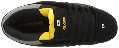 Image of Globe Mens Fusion Skate Shoes, Black /Grey /Yellow, 14 M US