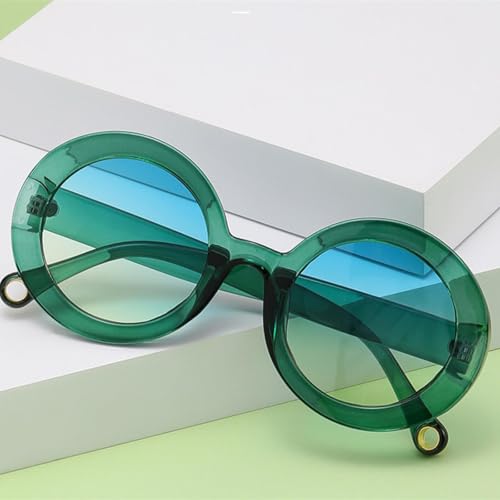 Punk Colorful Round Sunglasses for Women Men Fashion Gradient Candy Color Uv4002