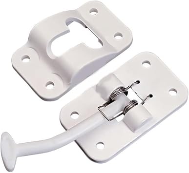 Left Open Door Style Replacement RV Door Catch Latch T Style Holder Made of ABS for Camper Trailers and Fifth Wheel RVs, Ensures Secure Door Holding