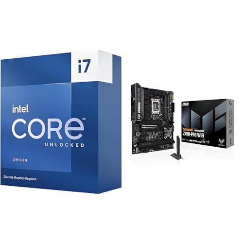 Intel Core i7-13700KF Gaming Desktop Processor + ASUS TUF Gaming Z790-PRO WiFi 6E Motherboard