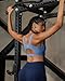 RUNNING GIRL High Impact Sports Bras for Women,Racerback Running Bra Workout Crop Tank Tops Longline Sports Bra Push up(WX2667 Blue,M)