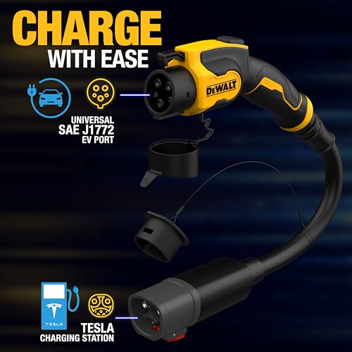 DEWALT Tesla to SAE J1772 EV Charging Adapter, 40 Amp, 240V, Portable by DEWALT - Used condition - Image 2