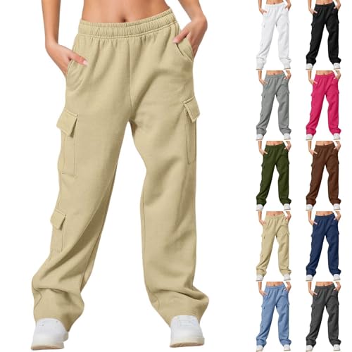 Pantalon long baggy femme taille haute pour effacer les rondeurs du ventre