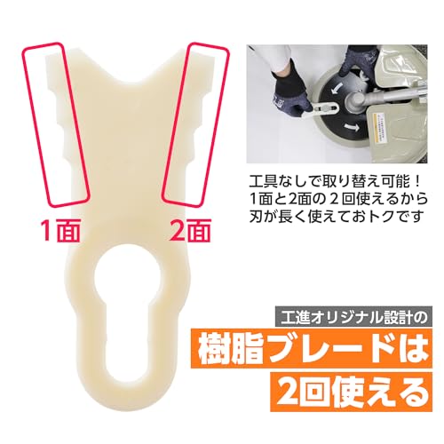 工進(KOSHIN) 手押し式 エンジン 草刈機 刈払機 EFR-26C 2サイクル 排気量 26cc 樹脂刃 ブレード キャリー 安全 折り畳み 収納 コンパクト 5枚目