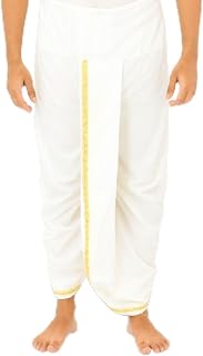 HALDI MEHENDI SHAADI Readymade Men’s Cotton Dhoti Pants | Stitched Dhoti for Men & Boys | Wedding, Festival, Puja Wear | V... Price In India