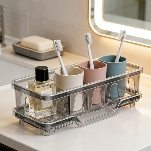 MSUALZO Bathroom Organizer and Storage, Mist Black...
