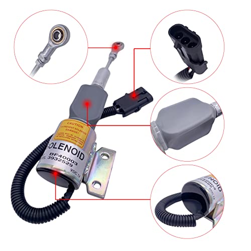 Earlyred Fuel Shut Off Solenoid Compatible With Cummins 3932529 3930658 3935431 Sa475612 J932529 #TOP2