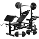 Kraftstation Movit Pro mit 60 kg Hantelset und Dip-Station