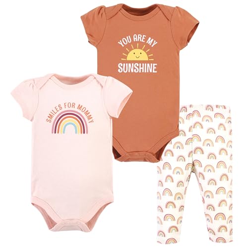 Image of Hudson Baby Unisex Cotton Bodysuit and Pant Set