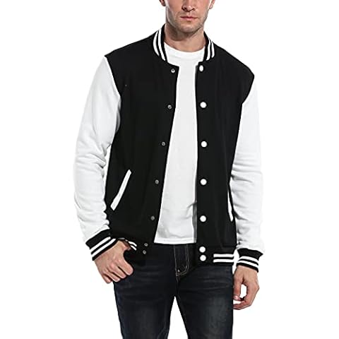 COOFANDY Men's Cotton Bomber Baseball Jacket Cover