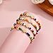 4PCS Initial Colorful Beaded Bracelets Initial Bracelets for Teen Girls Initial Colorful Beaded Bracelets Set Summer Boho Y2K Bohemian Stackable Letter A-Z Stretch Bracelets Birthday Jewelry Gifts(V)