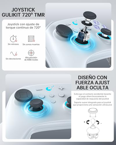 Image of GuliKit TT MAX Wireless Controller (Gray)-720 TMR Joystick, 950mAh