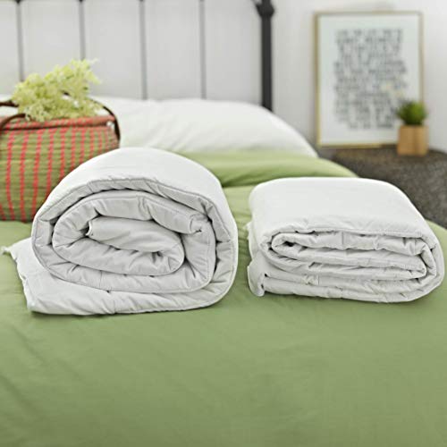 Silk Bedding Direct. Edredón Combinado Relleno de Mezcla de Seda de Morera/Microfibras. Verano y Primavera/Otoño Individual, 200cm x 150cm. Hipoalergénico. Certificación: Oeko-Tex®