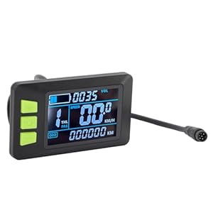 CHICIRIS Tachometer ABS 6-poliger Anschluss mit Buntem LCD-Bildschirm für Roller und Fahrrad, wasserdichtes Anzeigefeld mit USB-Anschluss, einfache Installation für Outdoor-Fahrten