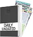 Little More Daily Organizer Planner in Protect Box - Undated Productivity Planner for Achieve Goals - A5 Vegan Leather 5.5"x8.5" - Calendar Stickers 2020 (Gray White)