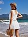 Hount Women's Cover Up Classic Beachwear Bikini Swimwear Dress Swimsuit Swim Bathing Suit Beach Sundress(White, Small)