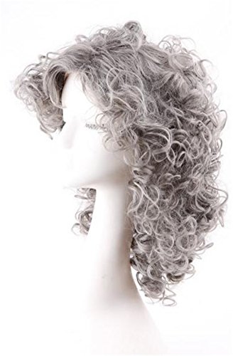 ATOZWIG New Heat Resistant Synthetic Black To Grey Curly Wigs Pixie Cut Hair Kinky curly wig For Black Women Peruca Preta