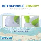 Splosh Inflatable Paddling Pool With Sun Shade - Square Swimming Pool With Canopy for Kids and Toddlers - 1.43m x 1.43m Outdoor Pool for Garden - Image 4