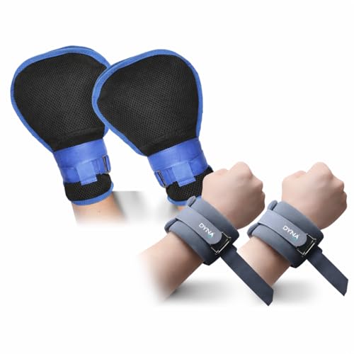 Image of Dyna Limb Restrainers with Dementia Gloves for Wrist and Ankle Control (Combo-Pack) (Pair)