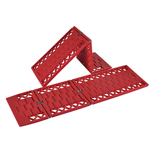 YEENAIV 2 Stück Faltbare Anti-Skid Reifen-traktionsplatten, Reifenleiter Auto-Reifen-Traktionsmatte Traktionsschienen, Reifengriffhilfe Traktionsschiene für Schlamm Sand Schnee für Geländewagen & SUV