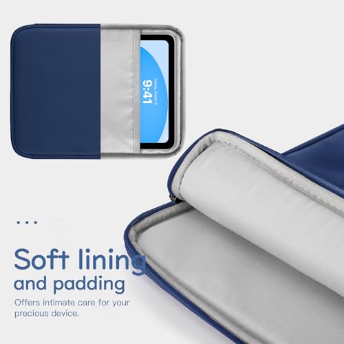 Image of Dadanism 9-11 inch Tablet Sleeve Bag Carrying Case for iPad (A16) 11th Gen 11 inch, iPad 10th Gen 10.9 inch Air 5 /4, iPad Air M4 /Pro 11 inch, iPad 9 /8 /7th, Galaxy Tab A11+ Plus 11 inch, Remarkable 2 10.3 inch, Denim