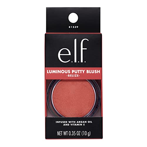 E.l.f. Luminous Putty Blush, Putty-To-Powder, Buildable Blush With A Subtle Shimmer Finish, Highly Pigmented & Creamy, Vegan & Cruelty-Free, Belize #TOP2