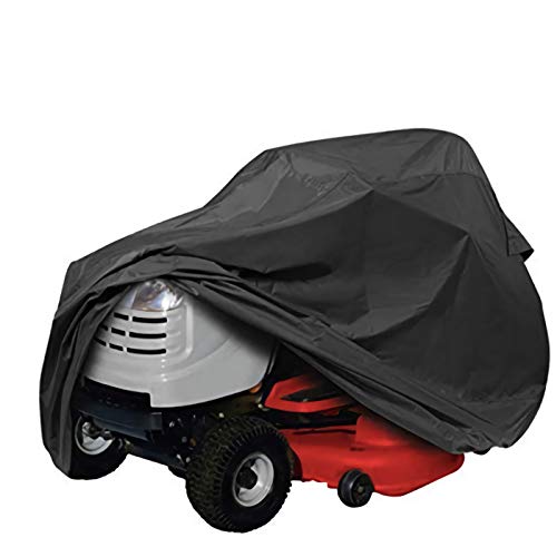 Ailelan Lawn Mower Cover, Waterproof Tractor Cover Fits Decks up to 54″, Heavy Duty 210D Polyester Oxford, Durable, UV, cub Tractor Cover Cover for Your Rider Garden Tractor, 72″ L x 54″ W x 46″ H