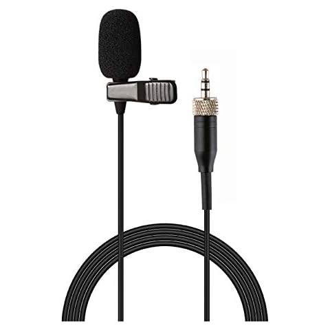 Sujeetec Lavalier Microphone Lapel Microphone Compatible with Sennheiser Wireless Transmitter - Unidirectional Condenser Mic - 3.5mm Screw Lock Plug Cover