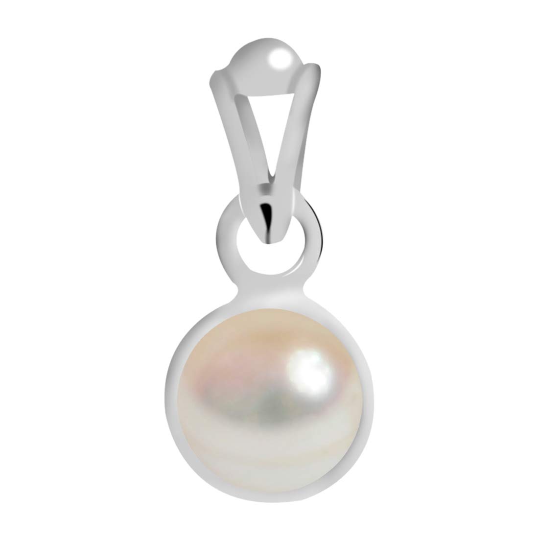 clara Certified Pearl (Moti) 3cts or 3.25ratti Original Stone Silver Pendant for Men & Women-picture-18