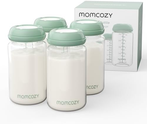 Momcozy Natural Baby Bottles, Wide-Neck, BPA Free Breast Milk Container