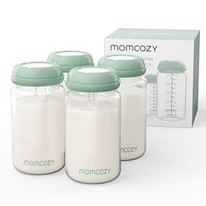 Momcozy Muttermilchbehälter 300ml 4er Pack