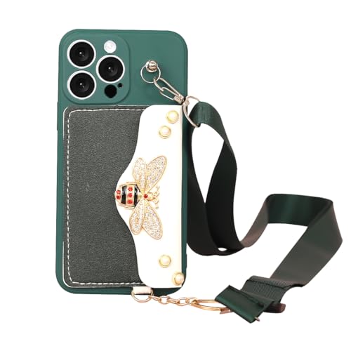 Image of Peeperly Back Cover Case for iPhone 14 Pro Max Scratch Resistant Anti-Slip TPU Shockproof Protective Durable Butterfly Lock Case for Girls & Women(Green)