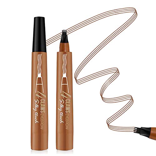 Aaiffey Waterproof Eyebrow Tattoo Pen - Microblading Eyebrow Pencil with a Micro-Fork Tip Applicator Create Natural Looking Brows Makeup