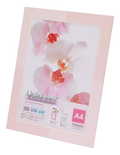 Chikuma フォトフレーム Uclidマット ツートン A4 ピンク 12519-8