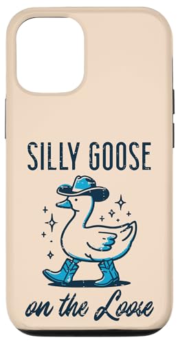Western Goose Silly On The Loose Cool Cowboy �L�b�Y �����Y ���f�B�[�X �X�}�z�P�[�X iPhone 12/12 Pro �p