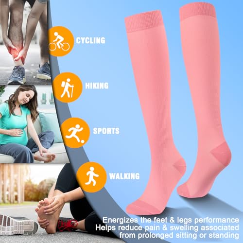 Image of bropite Compression Socks for Women &Men Circulation-Support Knee High Socks 20-30 mmhg-Best for Running,Medical,Nurse,Travel