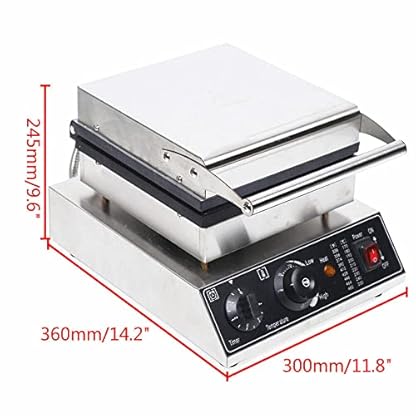 1500W Waffeleisen belgisches Waffeleisen Waffelmaschine Doppel Gitter Kommerzielle Muffin-make Schwarz – Bild 4