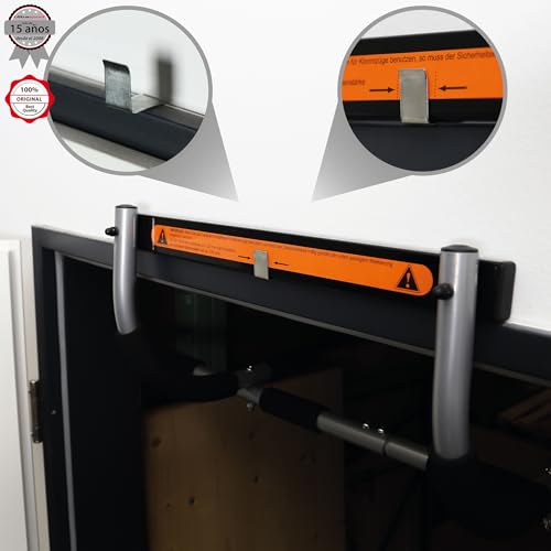 Ultrasport Barra dominadas, Estante Puerta, Entrenador Cuerpo, Entrenador Multifuncional, Utilizar sin taladrar, Dispositivo Entrenamiento hogar Oficina, Barra Flexiones, Adecuado Diversos Ejercicios - Imagen 6