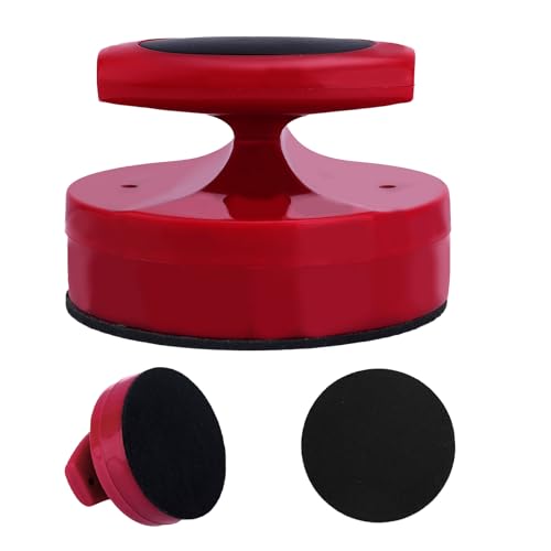 Block Printing Baren, Comfort Grip Handle Baren Printmaking Tool with Flannel Pad Multipurpose Linoleum Block Printing Tools for Painting DIY Art Craft Supplies (Red)