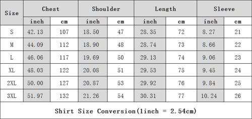 Men's Athletic Dress Shirts Casual Regular Fit Printed Short Sleeve Muscle Button Down Shirts Blue S #TOP3