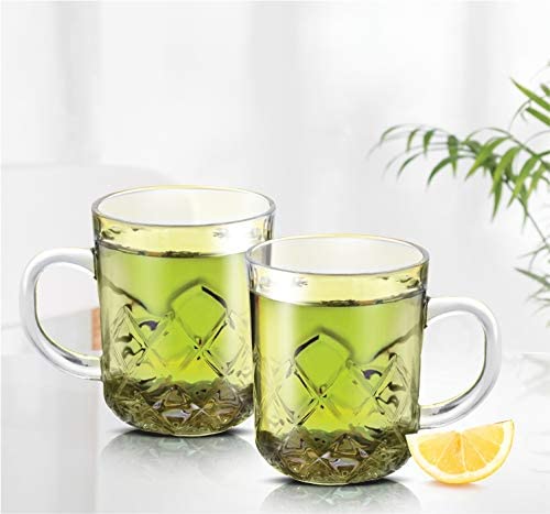 Image of Premium Glass Tea & Coffee Cups Set of 6, 200 ML Transparent Glass Mug with Handle for Coffee,Green Tea, Hot & Cold Beverages, Stylish Clear Drinking Cups for Home Kitchen Cafe (CTZ - 26)