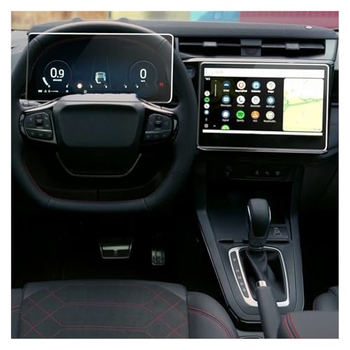 Rdtnvc Vetro temperato protettivo Pellicola Protettiva Vetro Temperato Per Cruscotto E Navigatore GPS Per Auto, Infotainment Per Ford Per Puma 2024 2025 Navigation Pellicola Protettiva